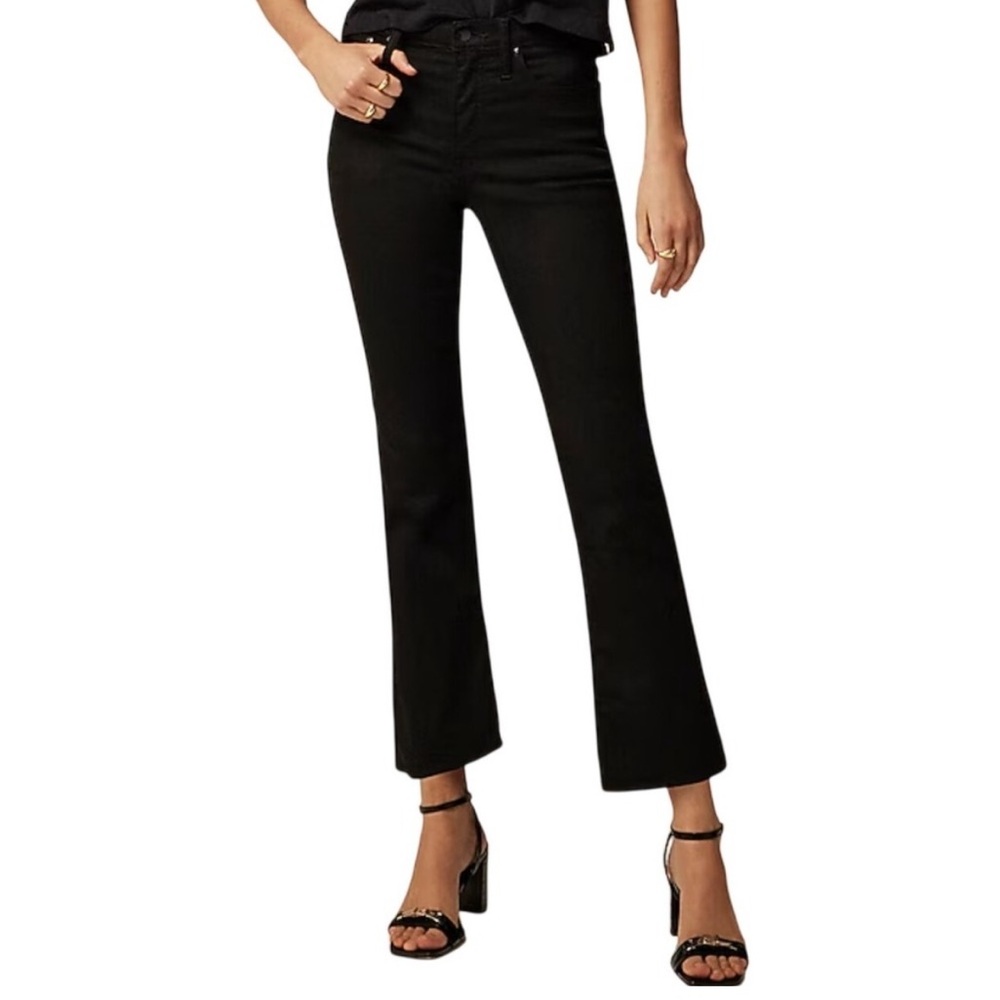 J.Crew High Rise '03 Kick Out Jeans Black Wash Denim Jeans Size 29